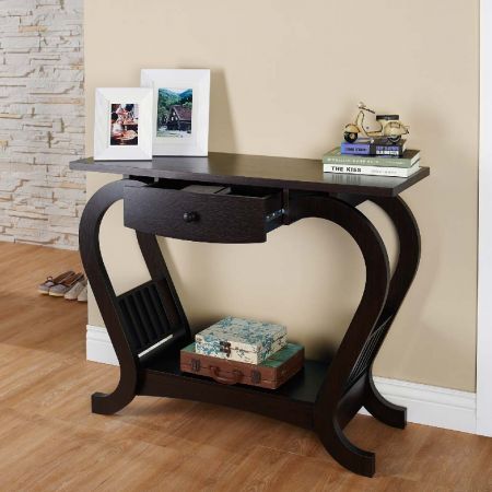 同じ側にあるコンソール テーブルの前面と背面の脚の安定性を高めるために、サイド パネルに薄いプラスチック合板を追加します。